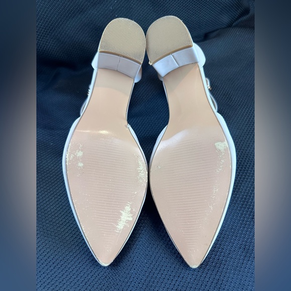 Mixโ No. 6 White Ankle Strap Block Heel Dress Shoes - Picture 8 of 9